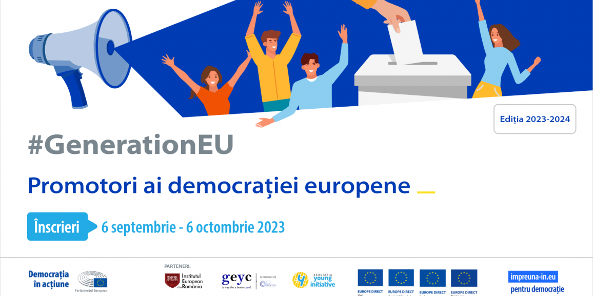 Asociația Young Initiative este parteneră a proiectului GenerationEU: Promotori ai democrației europene, pentru al doilea an consecutiv